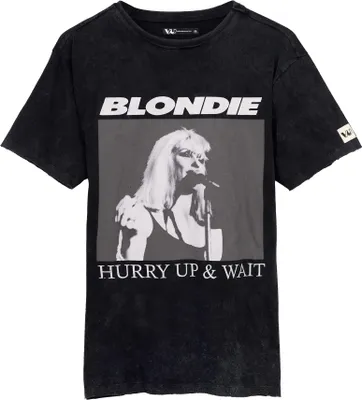 Image de Blondie - "Hurry Up & Wait" T-shirt homme/femme unie NS6984 (M) (Noir/Blanc)