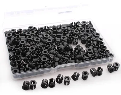 LED-Diodenhalter, 160 Stück, 3 mm, schwarz, Kunststoff