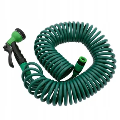 Produktbild von Spiral-Sprinklerschlauch 15 m Schnellkupplungs-Sprinklerpistolen-Set