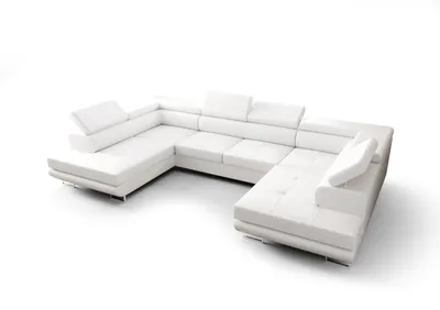 Produktbild von Ecksofa U 342 cm Weiß Praga Design FN81U