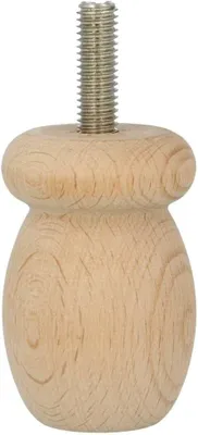 Produktbild von Möbelbein aus massivem Buchenholz, gedrechselt, 55 mm Höhe, Ø 36 mm, M8 Gewindestift