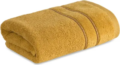 Image de Serviette Eurofirany Serviette de bain jaune 50x90 cm coton Serviette d'hôtel