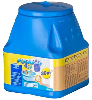 Immagine prodotto di Gre Poolp´o ³ Trattamento multifunzionale 4 azioni 10-30 M Blu 700 g Blu 700 g