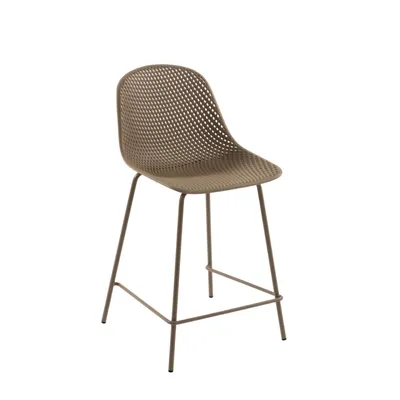 Produktbild von 4-er Set Outdoor-Hocker Quinby 49 x 97 x 49 cm Stahl Polypropylen Beige Garnitur