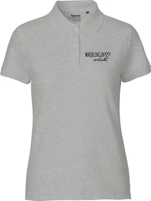 Produktbild von Huuraa Damen Polo Shirt Waiblingen verliebt XL Sport Grey Bio Baumwolle Fairtrade Poloshirt Geschenkidee