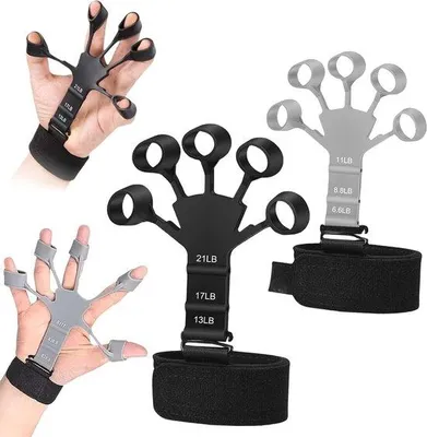 Immagine prodotto di Set di attrezzi da allenamento con 2 attrezzi per gli avambracci, attrezzo per il rafforzamento delle mani a 2 dita, da 3,0 kg a 9,5 kg, regolabile individualmente