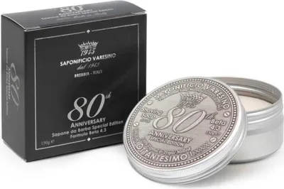 Zdjęcie produktu dla Saponificio Varesino 80th Anniversary Mydło do golenia w aluminiowym tyglu, 150g