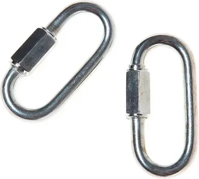 Produktbild von 2 x Schraubverbinder Ø 6mm Karabinerhaken Kettennotglied Schraubkarabiner