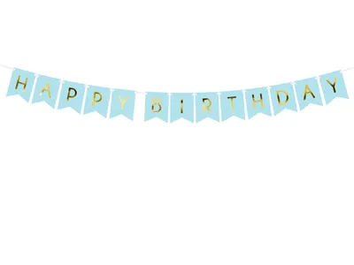 Zdjęcie produktu dla Giranda Happy Birthday jasno niebieska 15x175cm