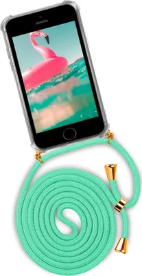 Produktbild von TWIST-Case + TWIST-Cord für iPhone 5S / 5 / iPhone SE, Farbe:Icy Mint (Gold)