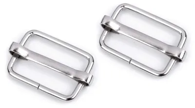 Produktbild von 10 Regulatoren 13x20mm Gurtverschieber Verkürzer mit Mittelsteg, Farbe:platin
