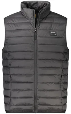 Produktbild von Elegante Schwarze Herren Weste mit Logo und Praktischen Taschen