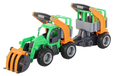 Productafbeelding van Polesie Traktor GripTruck: Vrachtwagen met aanhanger voor het transport van dieren