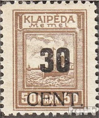 Produktbild von Briefmarken Memelgebiet 1923 Mi 194 mit Falz Aushilfsausgabe