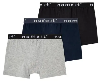 Productafbeelding van NAME IT jongens boxershorts, 3-pack, model Nkmboxer, kleur zwart, maat 146 EU