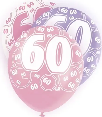 Produktbild von 60. Geburtstag | 6 Luftballons pink