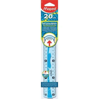 Image de Maped Flex 200 mm plastique bleu, translucide 1 pièce(s)