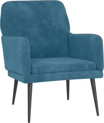 Produktbild von vidaXL Sessel Blau 62x79x79 cm Samt