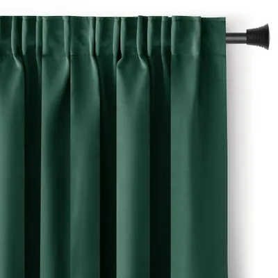 Produktbild von Gardine Kräuselband Multifunktionsband 140x230 cm Dunkel Grün Vorhang Einfarbig Verdunklungsvorhang Aufhängung Pleat