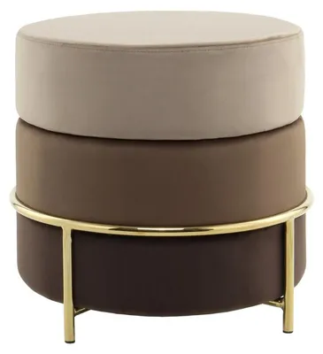 Image de Pouf rembourré Matilda 100 en velours marron