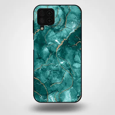 Obrázek produktu pro Smartphonica Pouzdro na mobil pro Samsung Galaxy A22 4G s mramorovým potiskem - Zadní kryt z TPU s mramorovým designem - Gold Green