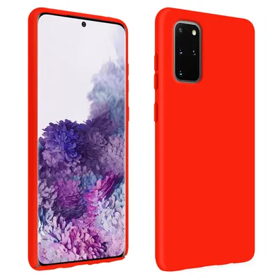 Obrázek produktu pro Avizar, polotuhá silikonová pouzdro na mobil Samsung Galaxy S20 Plus, s povrchem Soft Touch, červená barva