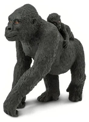 Produktbild von flachlandgorilla mit Baby Junior 10 cm Gummi schwarz