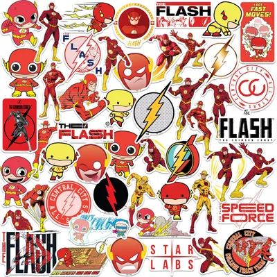 Produktbild von The Flash - Aufkleber "Deluxe" 50er-Pack - Vinyl TV19728 (Einheitsgröße) (Bunt)