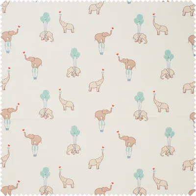 Produktbild von Baumwoll-Stoff "Flying Ephants", 150 cm breit, Meterware
