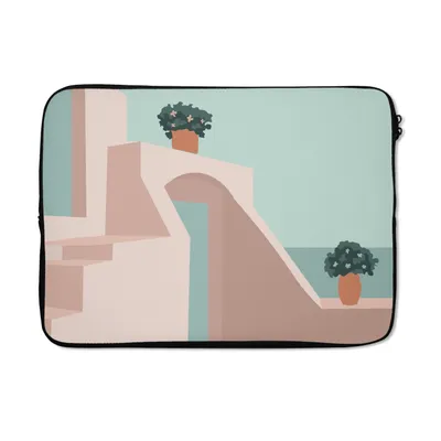 Produktbild von MuchoWow® Laptop Hülle 13 Zoll Sommer - Pflanzen - Abstrakt Laptoptasche - Laptophülle - Sleeve - Rundumschutz