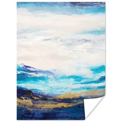 Produktbild von MuchoWow® Poster Blau - Malerei - Abstrakt - Farbe 90x120 cm - Wohnzimmer