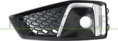 Produktbild von PRASCO Lüftungsgitter Grill Stoßfänger für AUDI A4 B9 Avant (8W5, 8WD) mit Loch/Löchern für Nebellampen Schwarz