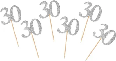 Produktbild von 30. Geburtstag 6 Picker silber