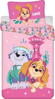 Produktbild von Kinderbettwäsche PAW PATROL Skye & Everest rosa Bettwäsche-Dimension: 70 x 90 cm | 140 x 200 cm