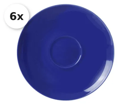 Produktbild von 6er Untertasse Doppio indigo-blau