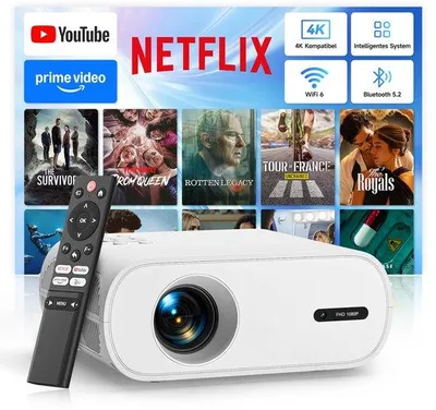 Produktbild von Portable Full HD Mini Projektionsgerät mit WiFi und Bluetooth für den Heimkinobetrieb