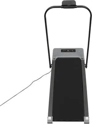 Obrázek produktu pro 2 v 1 skládací běžecký pás Elektrický běžecký pás s dálkovým ovládáním a LED displejem 6km/h, šedý
