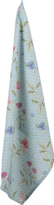 Produktbild von Clayre & Eef Geschirrtuch 50x70 cm Blau Grün Baumwolle Rechteck Blumen