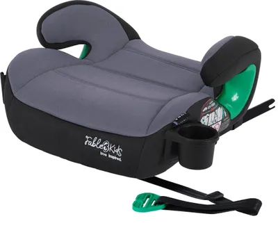 Obrázok produktu pre FableKids® Podsedák do auta LUNA | 3-bodové bezpečnostné pásy | podsedák do 5 rokov | autosedačka pre deti 125-150 cm | ECE R129/03 | sivá