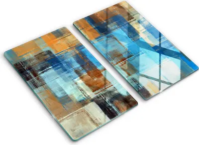 Produktbild von Glasschneideplatte - Herdabdeckplatte - 2x30x52 cm -Schneidebrett - Spritzschutz -Backgrober Hintergrund