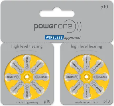 Immagine prodotto di PowerOne 10 - Batterie a bottone zinco-aria per apparecchi acustici - Confezione da 16 (2 confezioni da 8)