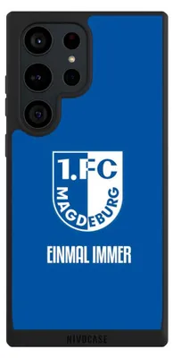 Produktbild von NIVOCASE Handyhülle für Samsung Galaxy S23 Ultra  Hülle NIVOpure Case Schwarz Offizielles Lizenzprodukt Wappen 1. FC Magdeburg