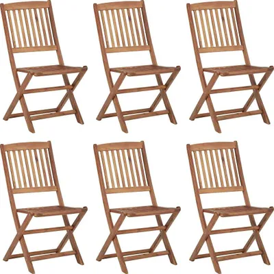 Produktbild von vidaXL Klappbare Gartenstühle 6 Stk. mit Kissen Massivholz Akazie