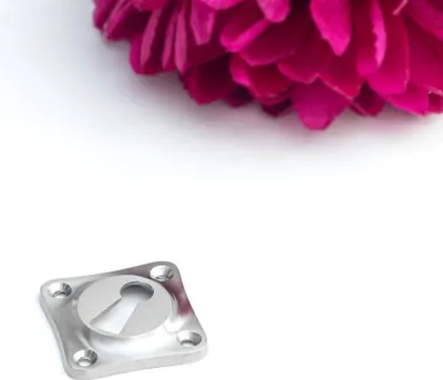 Produktbild von Schlüssellochrosette für Zimmertüren - edles Design |BB| Nickel Matt.