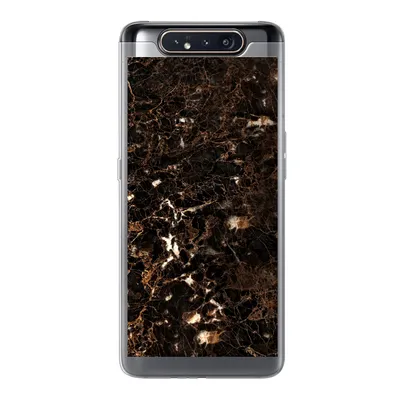 Produktbild von MuchoWow® Handyhülle Schutzhülle Hülle für Samsung Galaxy A80 Marmor - Schwarz - Gold Silikon Softcase Handy Hülle - Schutzdeckel