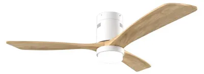Image de Ventilateur de plafond, moteur à courant continu à 6 vitesses, télécommande, blanc, 30 W, 220 V