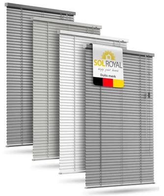 Productafbeelding van Aluminium jaloezie zonder boren - Klemsteunen - 25 mm lamellen - Wit - 40 x 130 cm - Voor binnen