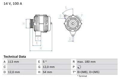 Produktbild von BOSCH 0 986 083 210 Generator x