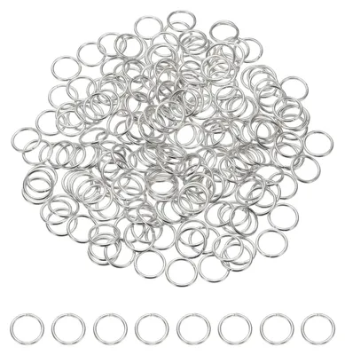 Offene Ringe 16 mm, 200 Stück, 1,5 mm, silber, Eisen