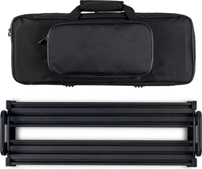 Imagen del producto de Pedalera portátil para efectos de guitarra, fabricada en aleación de aluminio, con funda de transporte – tamaño S